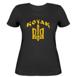Женская футболка Козак з гербом - PrintSalon