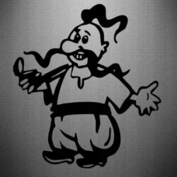 Наклейка Козак з люлькою