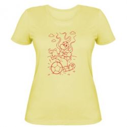 Женская футболка Козак з м'ячем - PrintSalon