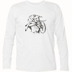 Футболка с длинным рукавом Козак з щитом - PrintSalon