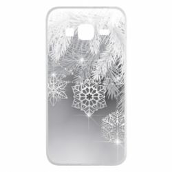 Чехол для Samsung J3 2016 Красивые снежинки - PrintSalon