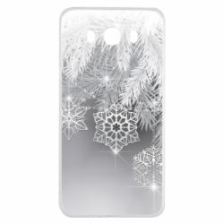 Чехол для Samsung J7 2016 Красивые снежинки - PrintSalon