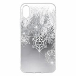 Чехол для iPhone X/Xs Красивые снежинки - PrintSalon