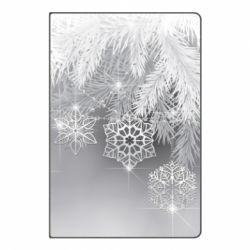 Блокнот с принто Красивые снежинки - PrintSalon