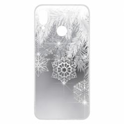 Чехол для Huawei P Smart Plus 2018 Красивые снежинки - PrintSalon