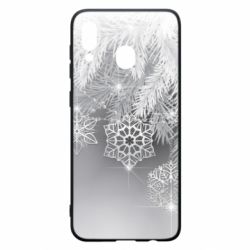 Чехол для Samsung A20 Красивые снежинки - PrintSalon