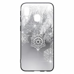 Чехол для Samsung A40 Красивые снежинки - PrintSalon