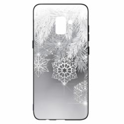 Чехол для Samsung A8+ 2018 Красивые снежинки - PrintSalon