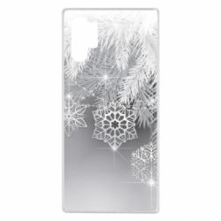 Чехол для Samsung Note 10 Plus Красивые снежинки - PrintSalon