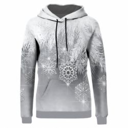 Жіноче 3D худі Красиві сніжинки