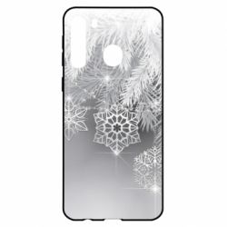 Чехол для Samsung A21 Красивые снежинки - PrintSalon