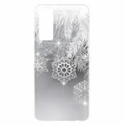 Чехол для Huawei P Smart 2021 Красивые снежинки - PrintSalon