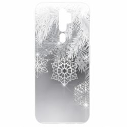 Чехол для Oppo A5/A9 2020 Красивые снежинки - PrintSalon