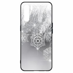 Чехол для Oppo A91/Reno3 Красивые снежинки - PrintSalon