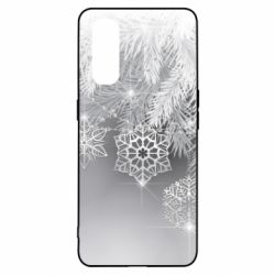 Чехол для Oppo Find X2 Красивые снежинки - PrintSalon