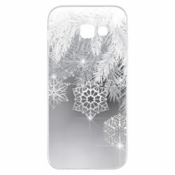 Чехол для Samsung A5 2017 Красивые снежинки - PrintSalon