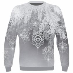 3D свитшот Красивые снежинки - PrintSalon