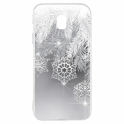 Чехол для Samsung J3 2017 Красивые снежинки - PrintSalon