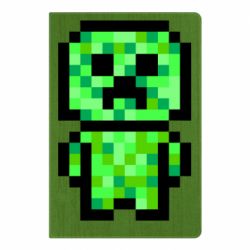 Блокнот з принтом Кріпер піксель арт