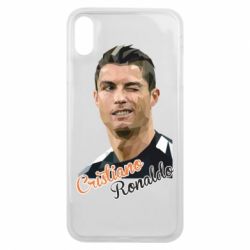 Чехол для iPhone Xs Max Криштиану Роналду, полигональный портрет - PrintSalon