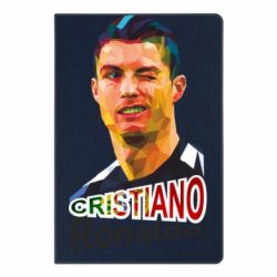 Блокнот с принто Криштиану Роналду, полигональный портрет - PrintSalon
