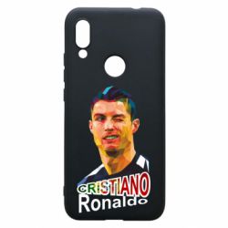 Чехол для Xiaomi Redmi 7 Криштиану Роналду, полигональный портрет - PrintSalon