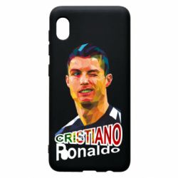 Чехол для Samsung A10 Криштиану Роналду, полигональный портрет - PrintSalon