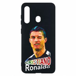 Чехол для Samsung M40 Криштиану Роналду, полигональный портрет - PrintSalon