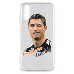 Чехол для Huawei P20 Криштиану Роналду, полигональный портрет - PrintSalon
