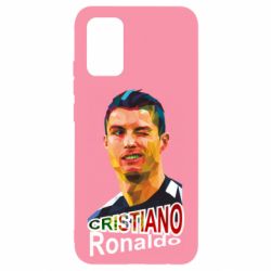 Чехол для Samsung A02s/M02s Криштиану Роналду, полигональный портрет - PrintSalon