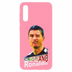 Чехол для Samsung A50 Криштиану Роналду, полигональный портрет - PrintSalon