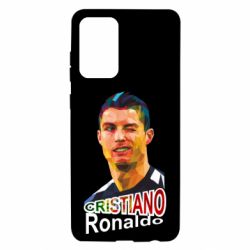 Чехол для Samsung A72 5G Криштиану Роналду, полигональный портрет - PrintSalon