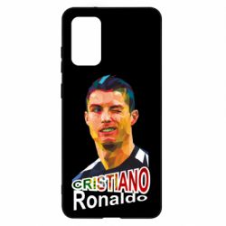 Чехол для Samsung S20+ Криштиану Роналду, полигональный портрет - PrintSalon