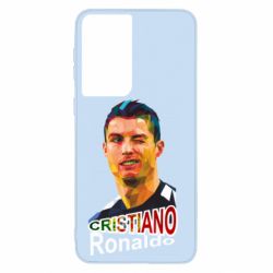 Чехол для Samsung S21 Криштиану Роналду, полигональный портрет - PrintSalon
