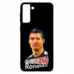 Чехол для Samsung S21 Ultra Криштиану Роналду, полигональный портрет - PrintSalon