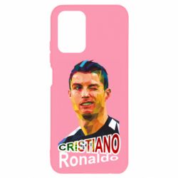 Чехол для Xiaomi Redmi Note 10 Криштиану Роналду, полигональный портрет - PrintSalon