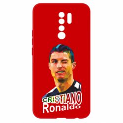 Чехол для Xiaomi Redmi 9 Криштиану Роналду, полигональный портрет - PrintSalon