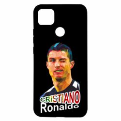 Чехол для Xiaomi Redmi 9c Криштиану Роналду, полигональный портрет - PrintSalon