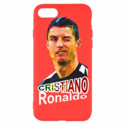 Чехол для iPhone SE 2022 Криштиану Роналду, полигональный портрет - PrintSalon