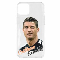 Чехол для iPhone 14 Plus Криштиану Роналду, полигональный портрет - PrintSalon