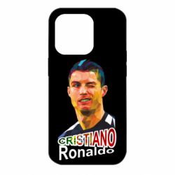 Чехол для iPhone 14 Pro Криштиану Роналду, полигональный портрет - PrintSalon