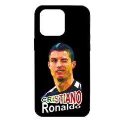 Чехол для iPhone 14 Pro Max Криштиану Роналду, полигональный портрет - PrintSalon