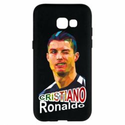 Чехол для Samsung A5 2017 Криштиану Роналду, полигональный портрет - PrintSalon