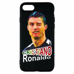 Чехол для iPhone 8 Криштиану Роналду, полигональный портрет - PrintSalon