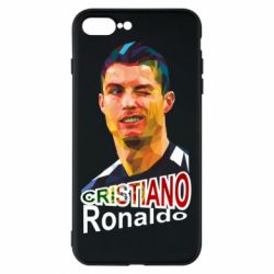 Чехол для iPhone 8 Plus Криштиану Роналду, полигональный портрет - PrintSalon