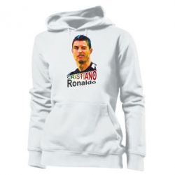 Женское худи Криштиану Роналду, полигональный портрет - PrintSalon