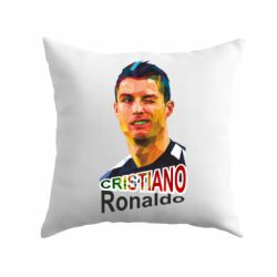 Подушка Криштиану Роналду, полигональный портрет - PrintSalon