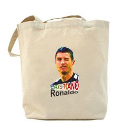 Эко-сумка Криштиану Роналду, полигональный портрет - PrintSalon