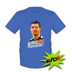 Детская футболка Криштиану Роналду, полигональный портрет - PrintSalon