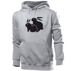 Мужское худи Кролики - PrintSalon